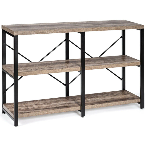 3-Tier Console Table Rustic X-Shaped with Shelves - Premium Home & Garden from Emerald Caeneus - Just $145! Shop now at dreamcatcherbutik