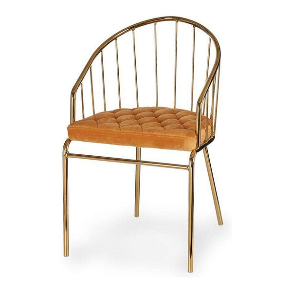 Chair Golden Bars Mustard Polyester Iron (51 x 81 x 52 cm) - Premium Furniture from Bigbuy - Just $96.50! Shop now at dreamcatcherbutik