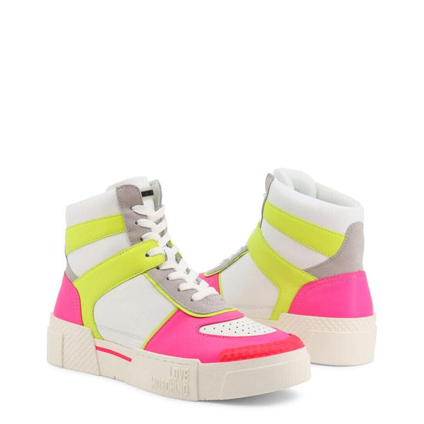 Neon Pink High Top Sneakers - dreamcatcherbutik