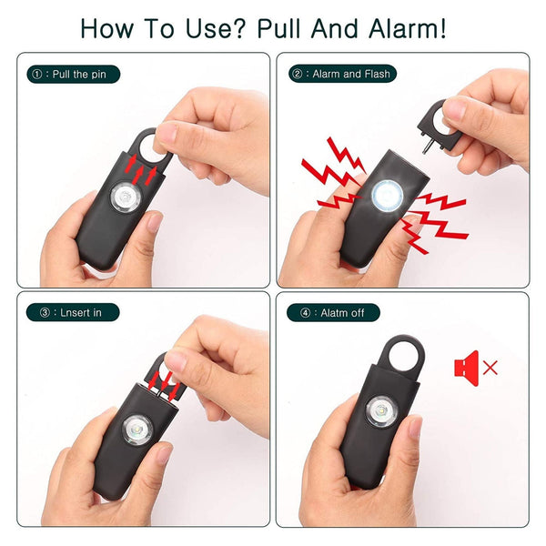 Personal Safety Alarm with Strobe Light and Key Chain - dreamcatcherbutik