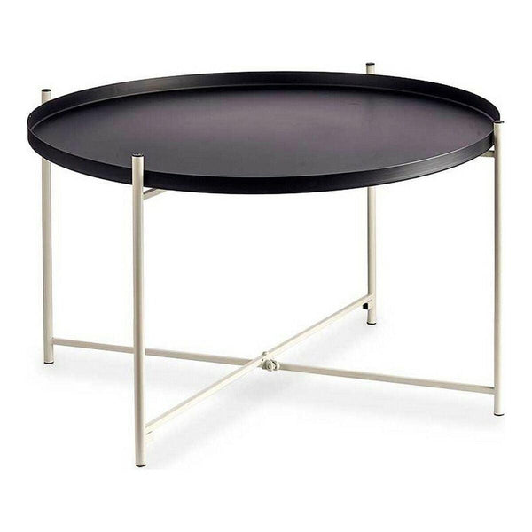 Side table Black White Metal (76,5 x 46 x 76,5 cm) - dreamcatcherbutik
