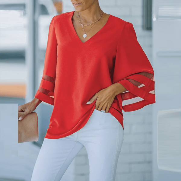 Solid Color Blouse Shirts Hollow Out Long Sleeve Blusa - Premium Women's Clothing from Silver Sam - Just $44! Shop now at dreamcatcherbutik