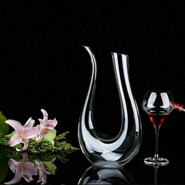 Crystal U-shaped 1500ml Wine Decanter - dreamcatcherbutik
